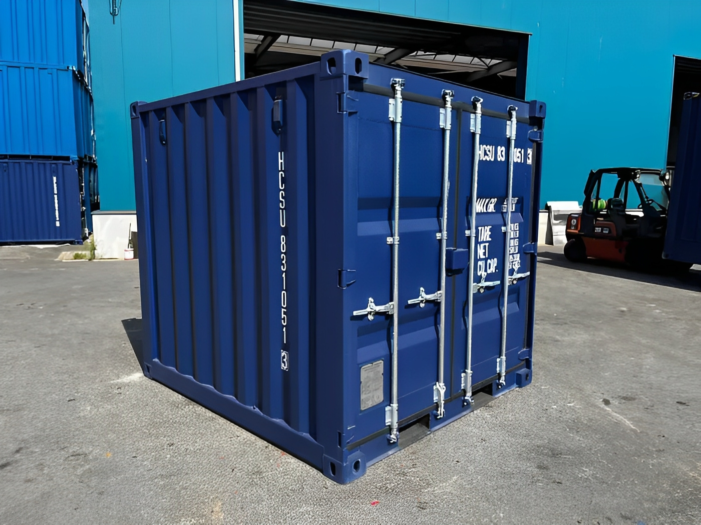 8Ft Shipping Container One Trip Blue — Used 8ft shipping container for sale in Australia