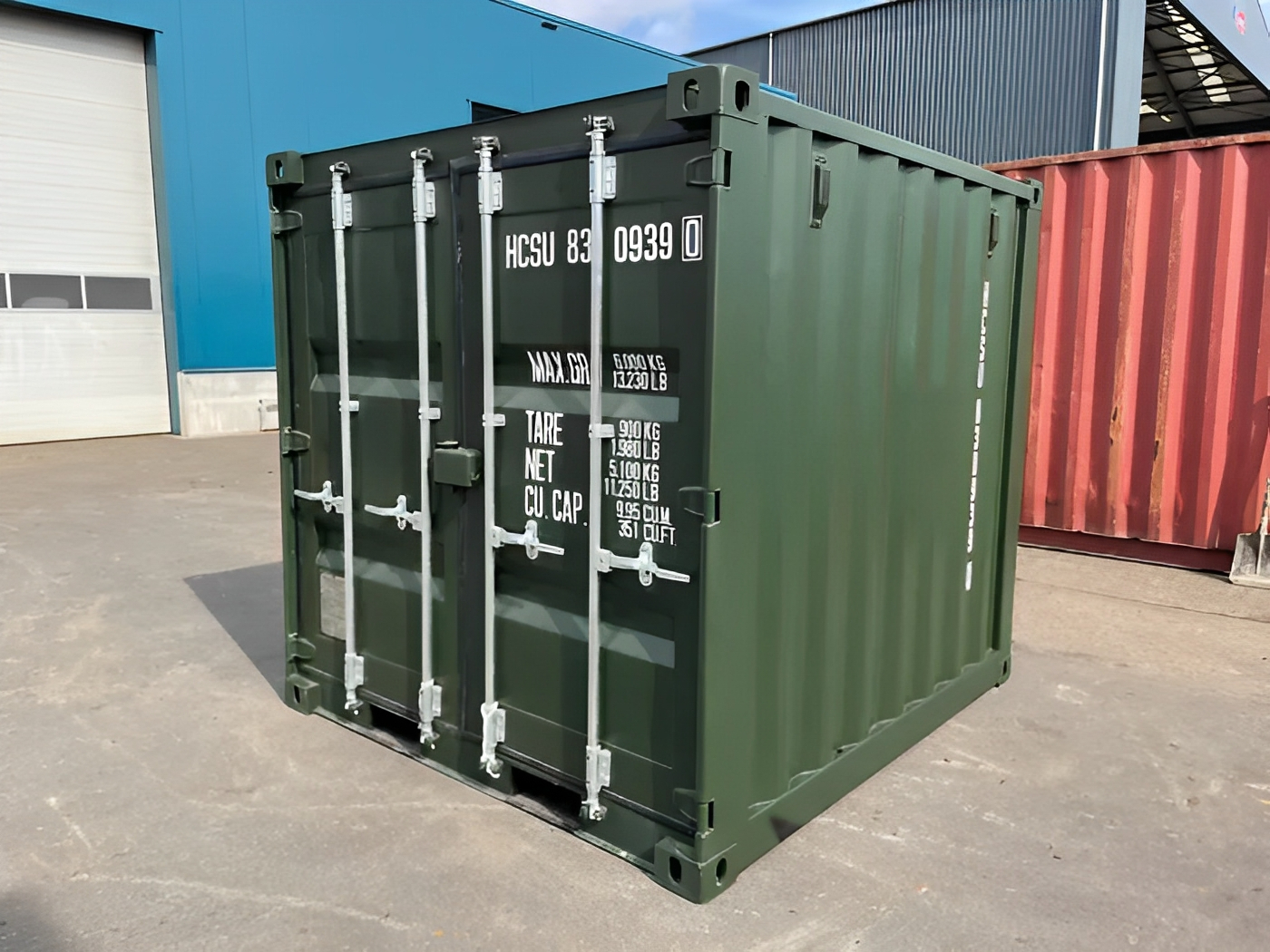 8Ft One Trip Shipping Container (Green) — New 8ft shipping container for sale in Australia